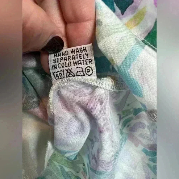 NEW Sunny Oceans sleeveless sheath dress w/ contrast print pleated trim size XL - Picture 9 of 9